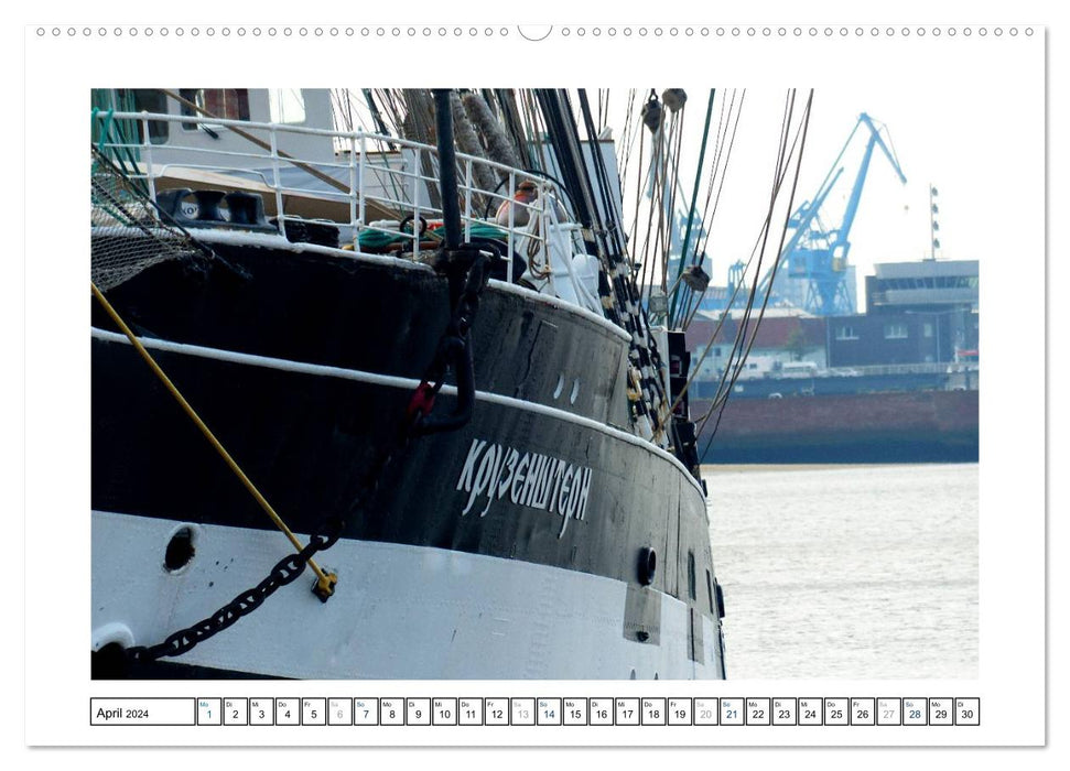 Segelspektakel in Bremerhaven. Die Sail (CALVENDO Wandkalender 2024)