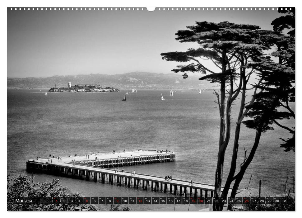 SAN FRANCISCO Monochrome Ansichten (CALVENDO Premium Wandkalender 2024)