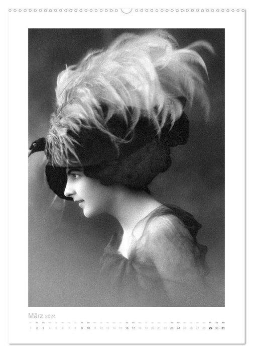 Mode et chapeau 1900-1925 (Calendrier mural CALVENDO 2024) 