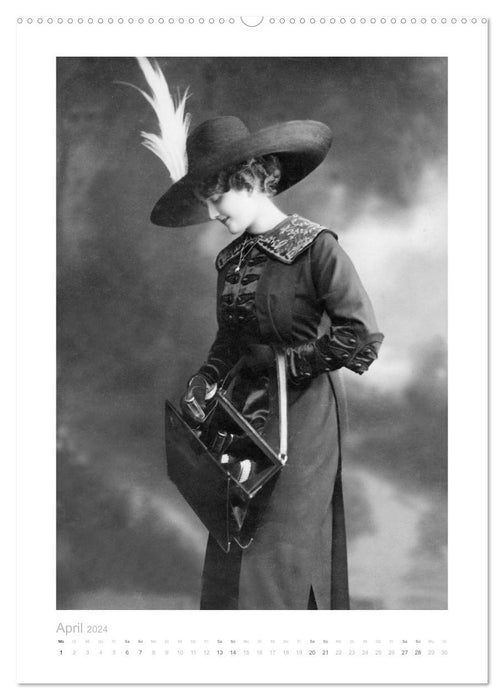 Mode und Hut 1900-1925 (CALVENDO Wandkalender 2024)