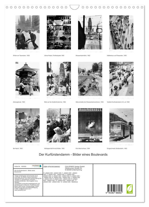 Der Kurfürstendamm - Bilder eines Boulevards (CALVENDO Wandkalender 2024)