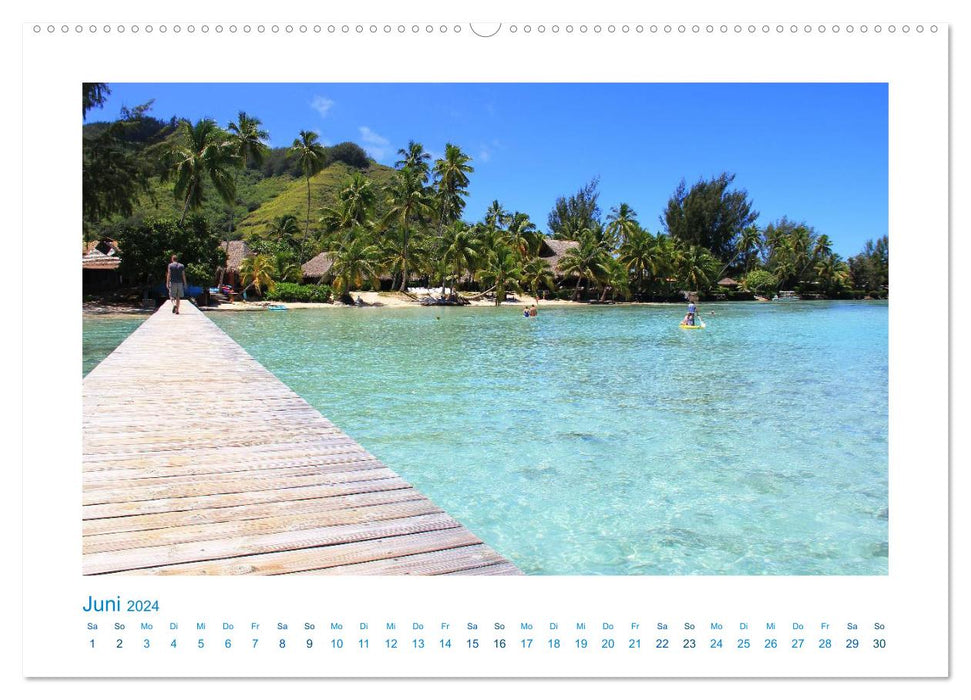 Französisch-Polynesien Trauminseln im Südpazifik (CALVENDO Premium Wandkalender 2024)
