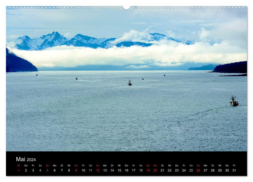 Die Inside Passage - Auf dem Seeweg von Anchorage nach Vancouver (CALVENDO Wandkalender 2024)