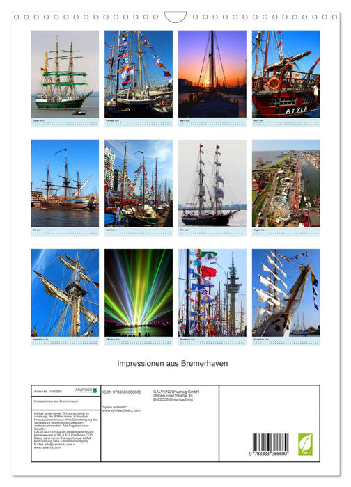 Voile - Impressions de Bremerhaven (calendrier mural CALVENDO 2024) 