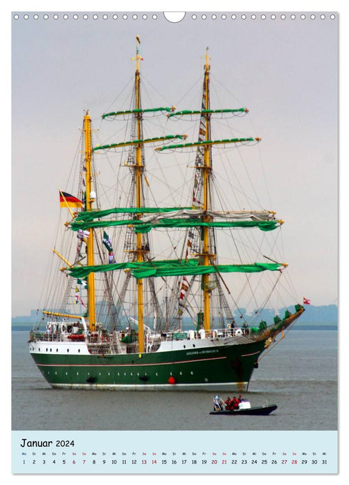 Voile - Impressions de Bremerhaven (calendrier mural CALVENDO 2024) 