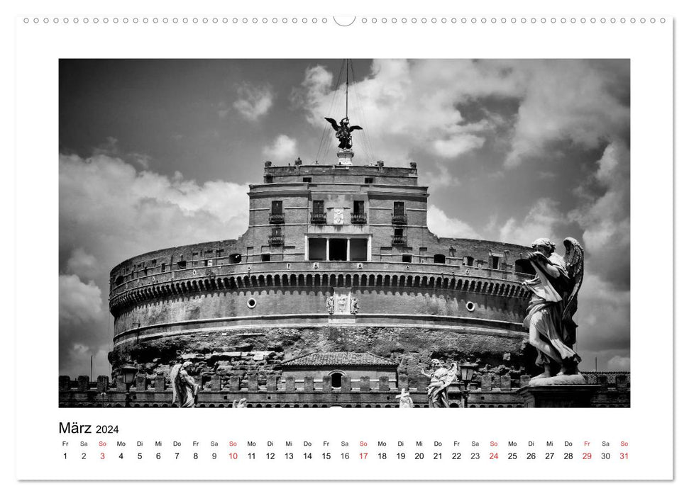 ROME Monochrome (Calendrier mural CALVENDO 2024) 