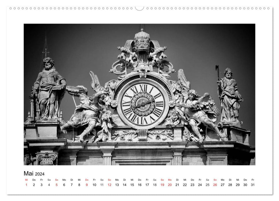 ROME Monochrome (Calendrier mural CALVENDO 2024) 