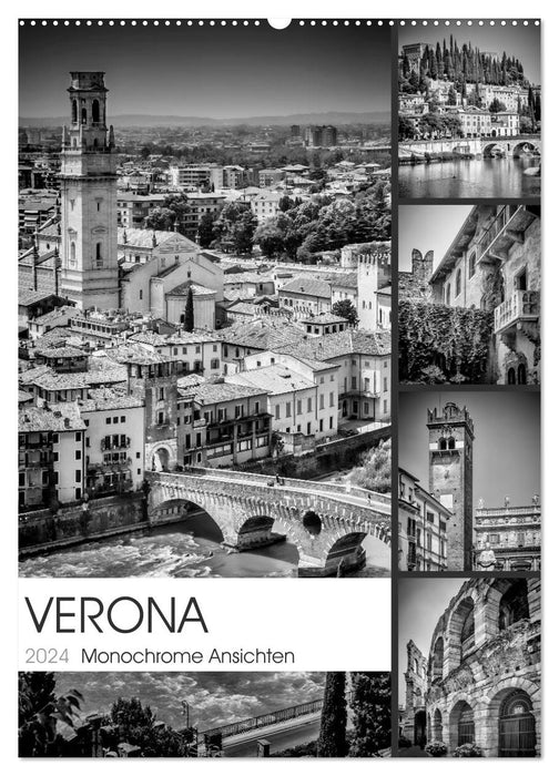 VERONA Monochrome Views (CALVENDO Wall Calendar 2024) 