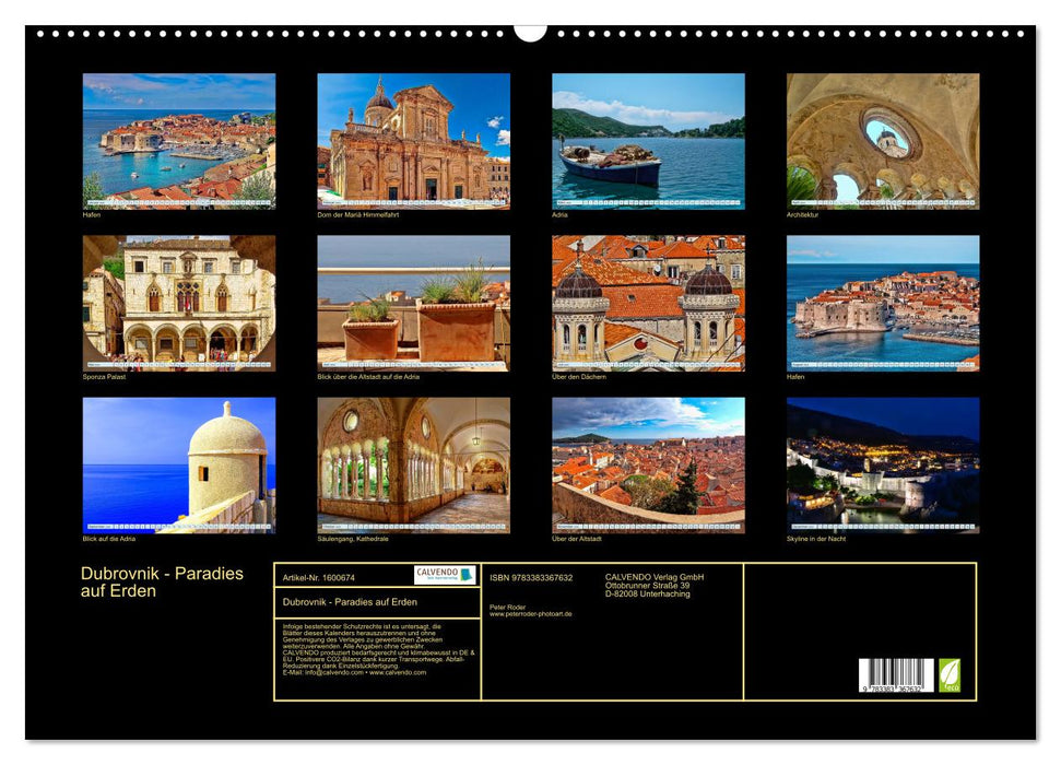 Dubrovnik - Paradise on Earth (CALVENDO wall calendar 2024) 