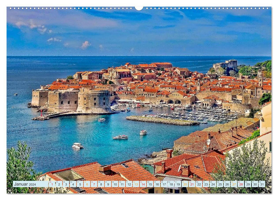 Dubrovnik - Paradis sur Terre (Calendrier mural CALVENDO 2024) 