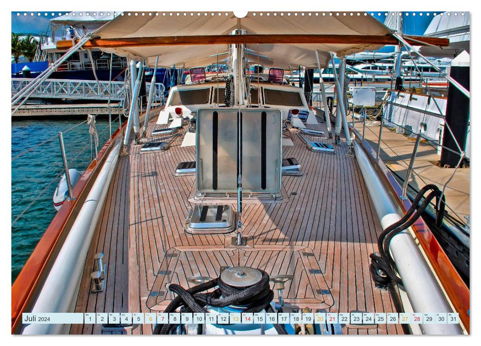 Yacht à voile - liberté et aventure (Calendrier mural CALVENDO Premium 2024) 