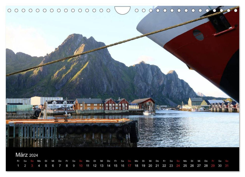 Destination de voyage Norvège, pays des fjords et des glaciers (calendrier mural CALVENDO 2024) 