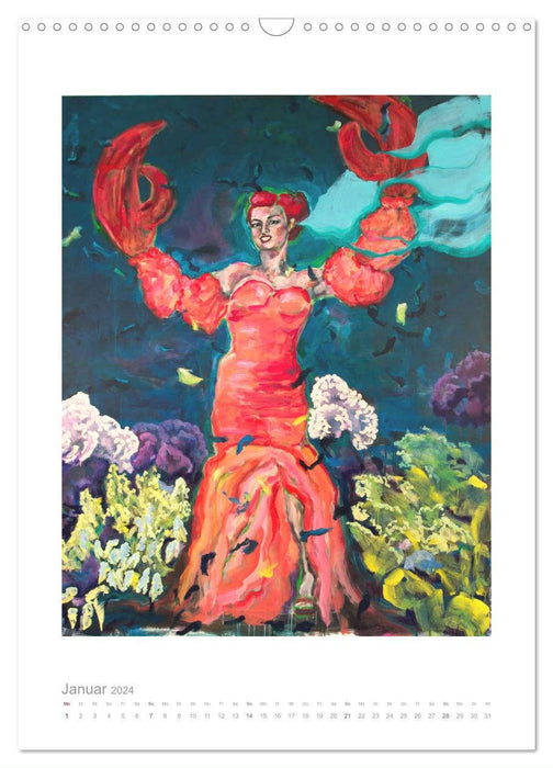 Frauenbilder - burleske Gemälde (CALVENDO Wandkalender 2024)