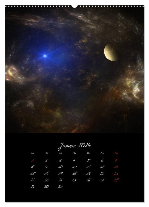 Die große Reise in dem Universum (CALVENDO Premium Wandkalender 2024)