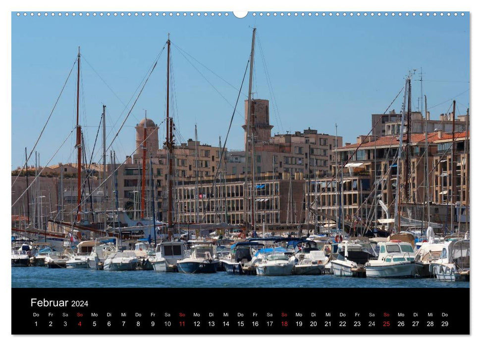 MARSEILLE - Die Hafenmetropole an der Côte d'Azur (CALVENDO Wandkalender 2024)