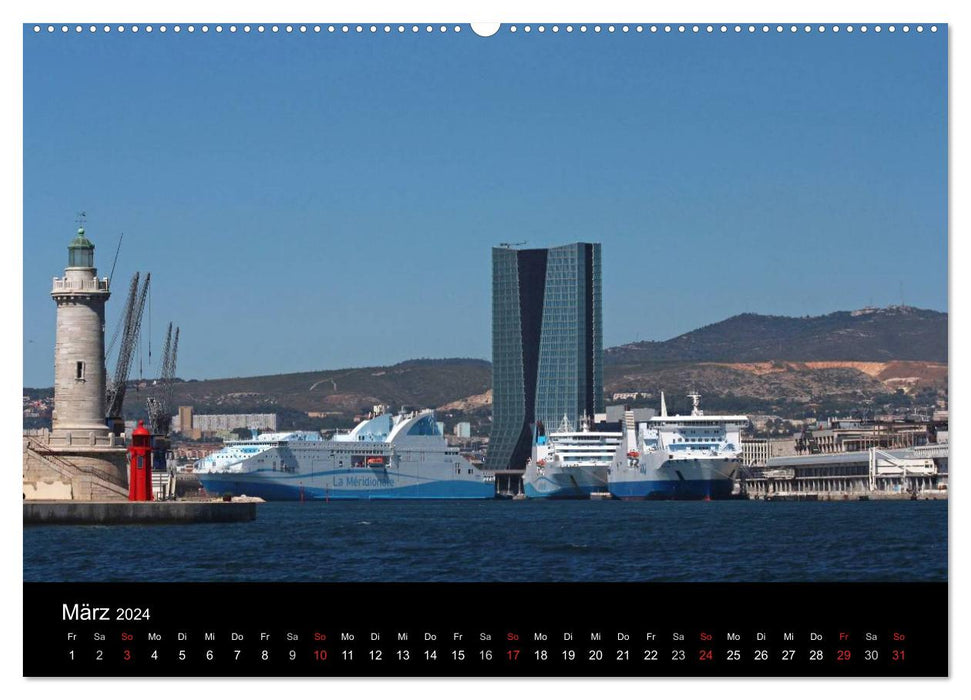 MARSEILLE - La métropole portuaire de la Côte d'Azur (Calendrier mural CALVENDO 2024) 