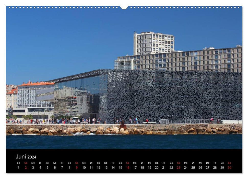 MARSEILLE - La métropole portuaire de la Côte d'Azur (Calendrier mural CALVENDO 2024) 