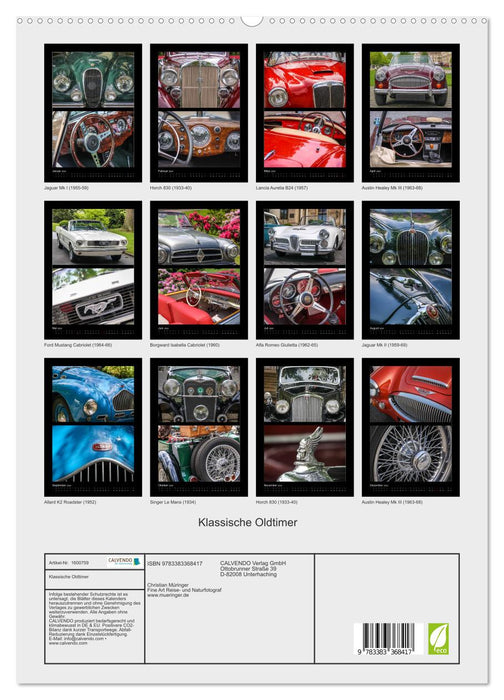 Classic vintage cars (CALVENDO Premium Wall Calendar 2024) 