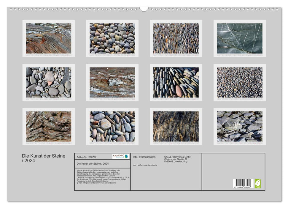 The art of stones / 2024 (CALVENDO wall calendar 2024) 