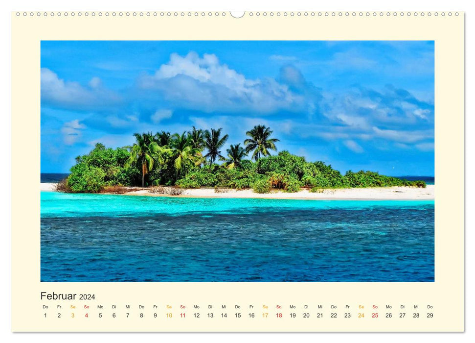 Maldives - mon rêve (calendrier mural CALVENDO 2024) 