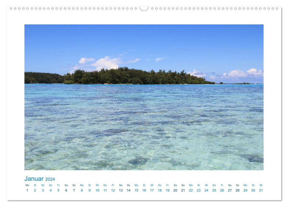 French Polynesia dream islands in the South Pacific (CALVENDO wall calendar 2024) 