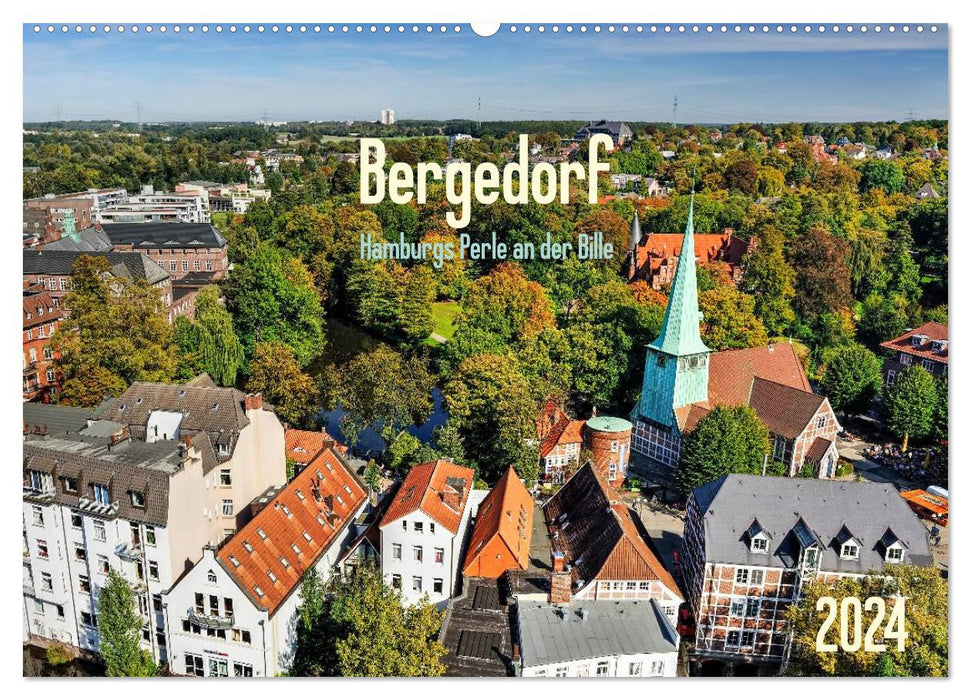 La perle de Bergedorf Hambourg sur la Bille (calendrier mural CALVENDO 2024) 