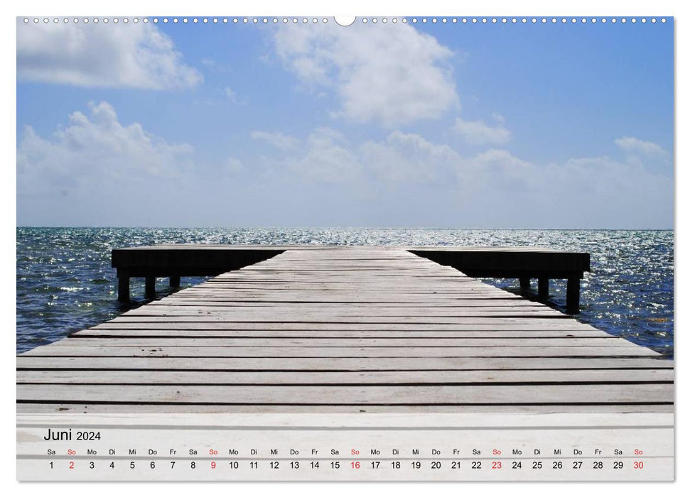 Belize. Caribbean Pearl Caye Caulker (CALVENDO Premium Wall Calendar 2024) 