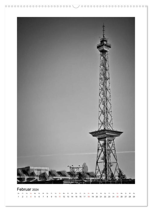 BERLIN in monochrome (CALVENDO Premium Wall Calendar 2024) 