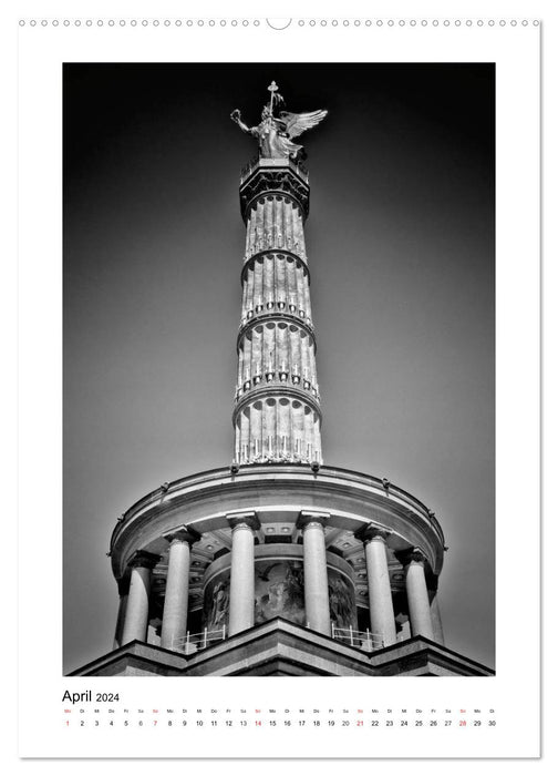 BERLIN in monochrome (CALVENDO Premium Wall Calendar 2024) 