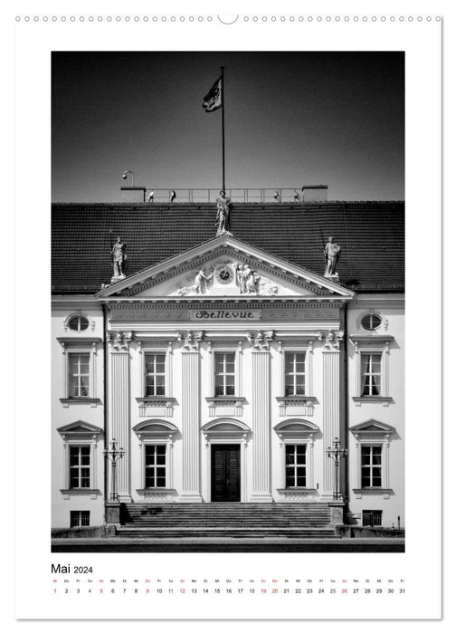 BERLIN en monochrome (Calendrier mural CALVENDO Premium 2024) 