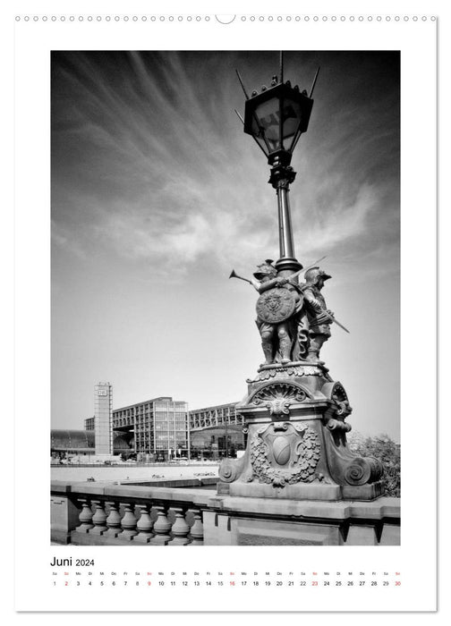 BERLIN in monochrome (CALVENDO Premium Wall Calendar 2024) 