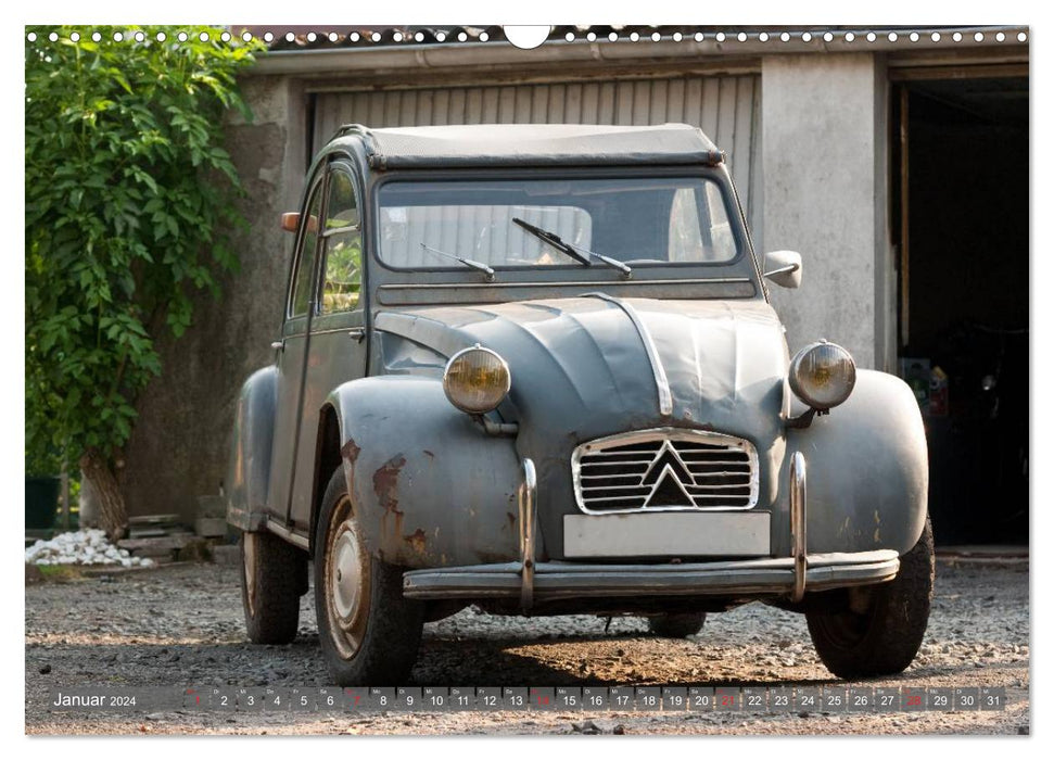 Citroën 2CV Old love never rusts (CALVENDO wall calendar 2024) 