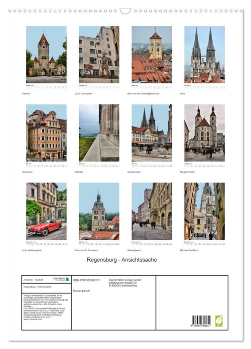 Regensburg - Ansichtssache (CALVENDO Wandkalender 2024)