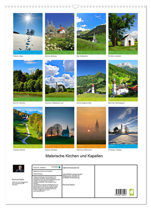 Picturesque churches and chapels (CALVENDO wall calendar 2024) 