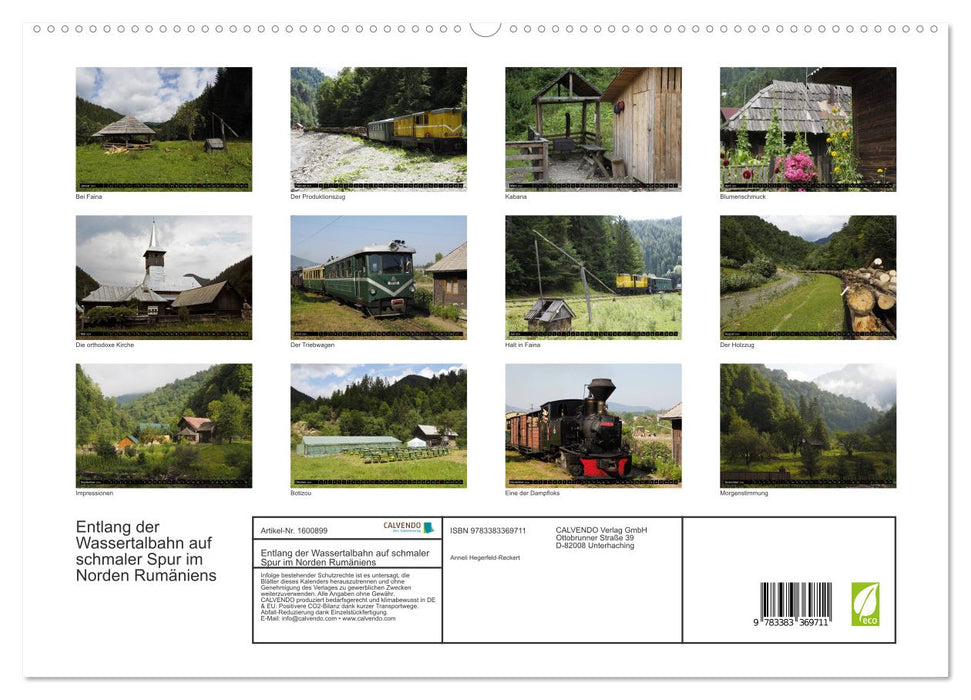 Along the Wassertalbahn - On a narrow track in the north of Romania (CALVENDO Premium Wall Calendar 2024) 