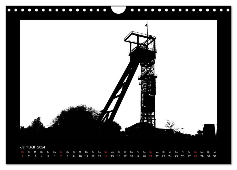 Ruhrpott and Lower Rhine in black and white (CALVENDO wall calendar 2024) 