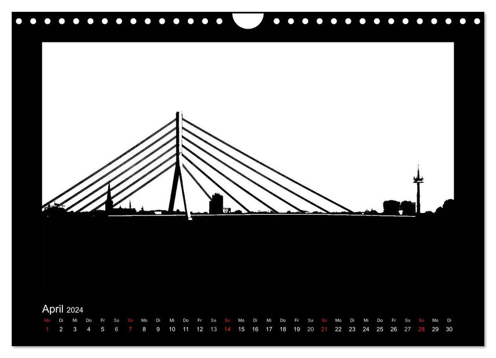 Ruhrpott and Lower Rhine in black and white (CALVENDO wall calendar 2024) 