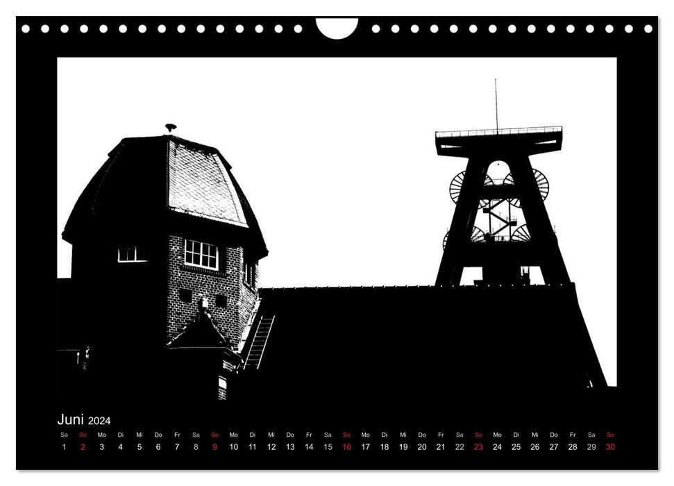 Ruhrpott and Lower Rhine in black and white (CALVENDO wall calendar 2024) 