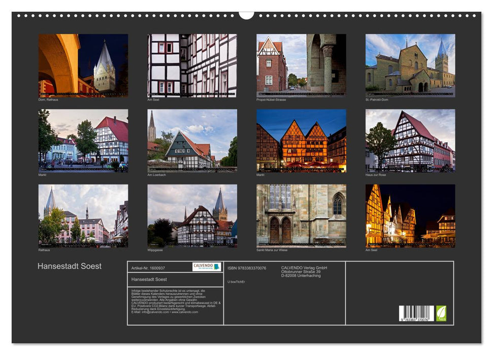 Hanseatic City of Soest (CALVENDO wall calendar 2024) 