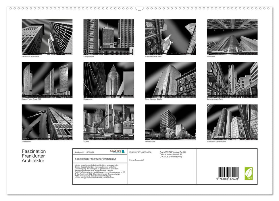 The fascination of Frankfurt architecture (CALVENDO Premium Wall Calendar 2024) 