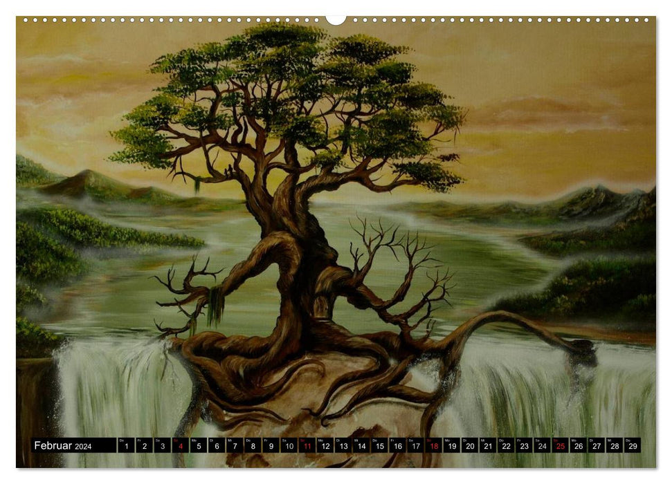 Dream Tree Worlds - Paintings by Conny Krakowski (CALVENDO Premium Wall Calendar 2024) 