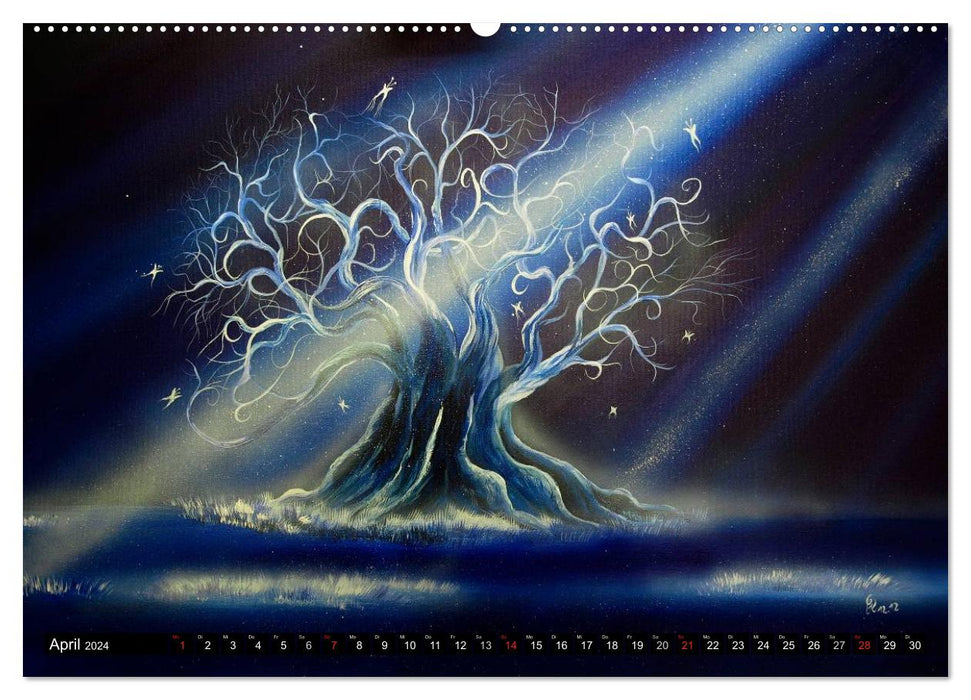 Dream Tree Worlds - Paintings by Conny Krakowski (CALVENDO Premium Wall Calendar 2024) 