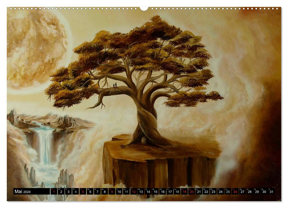 Traumbaumwelten - Gemälde von Conny Krakowski (CALVENDO Premium Wandkalender 2024)