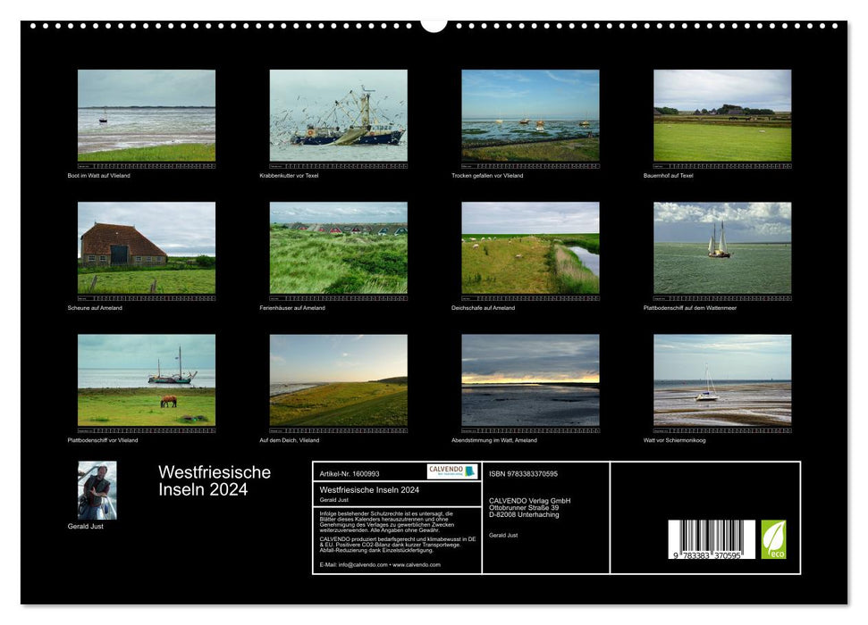 West Frisian Islands 2024 (CALVENDO Premium Wall Calendar 2024) 