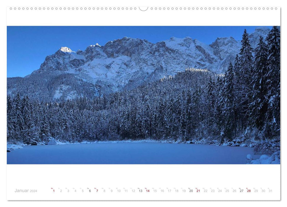 On the road at Eibsee (CALVENDO Premium Wall Calendar 2024) 