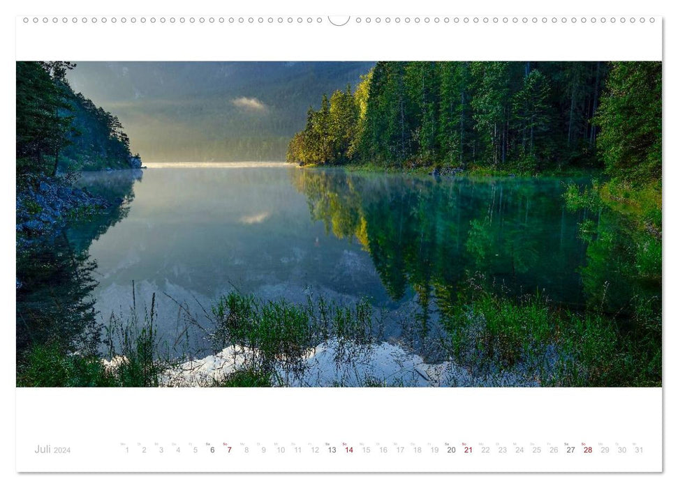 Unterwegs am Eibsee (CALVENDO Premium Wandkalender 2024)