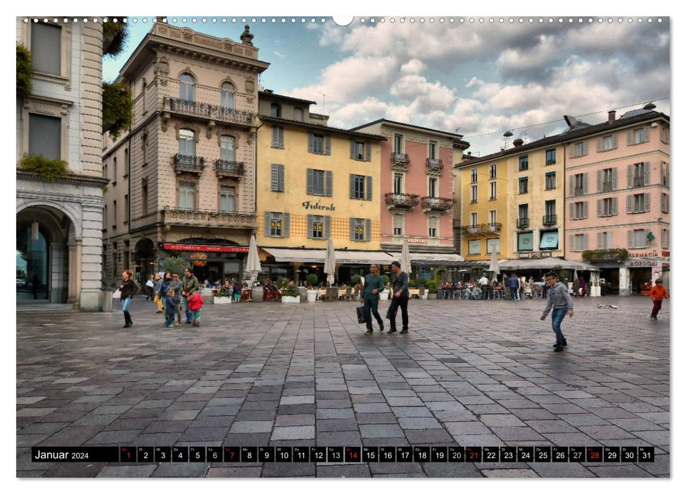 Lugano - Pearl in Ticino (CALVENDO Premium Wall Calendar 2024) 