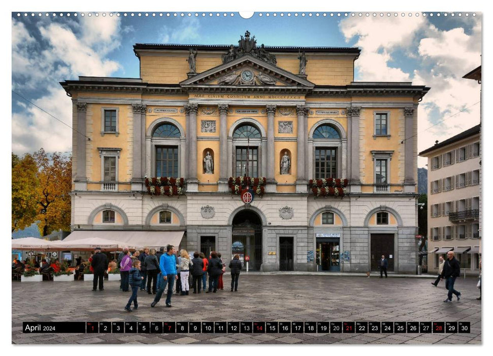 Lugano - Perle im Tessin (CALVENDO Premium Wandkalender 2024)