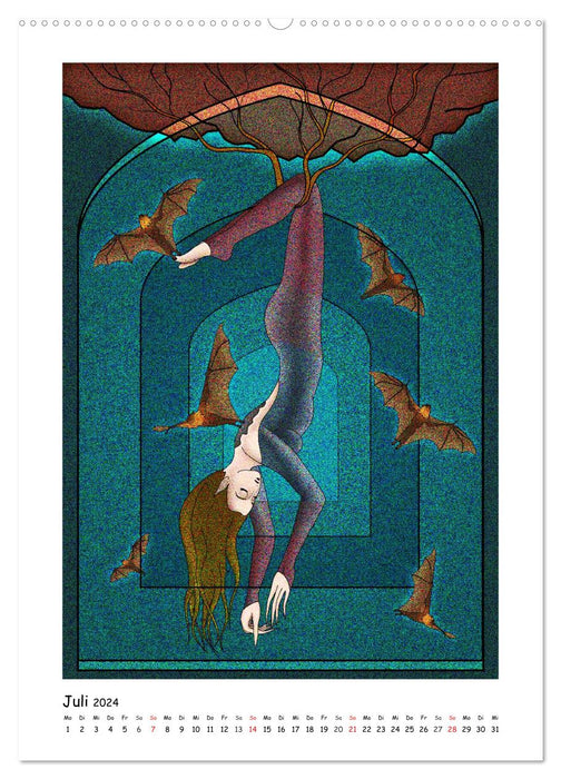 DaylinArt – Le monde magique des elfes (calendrier mural CALVENDO Premium 2024) 