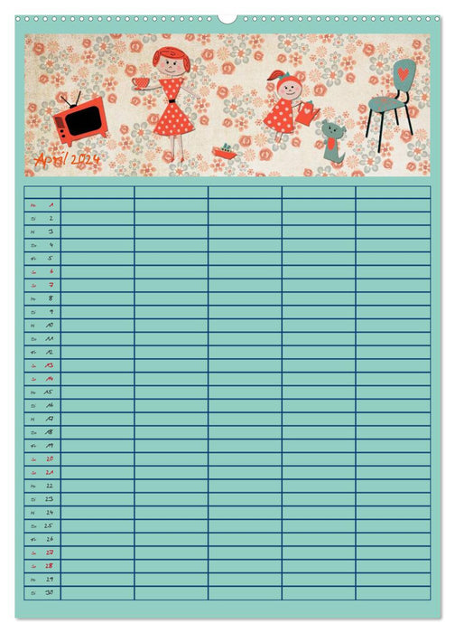 Our colorful family life (CALVENDO Premium Wall Calendar 2024) 